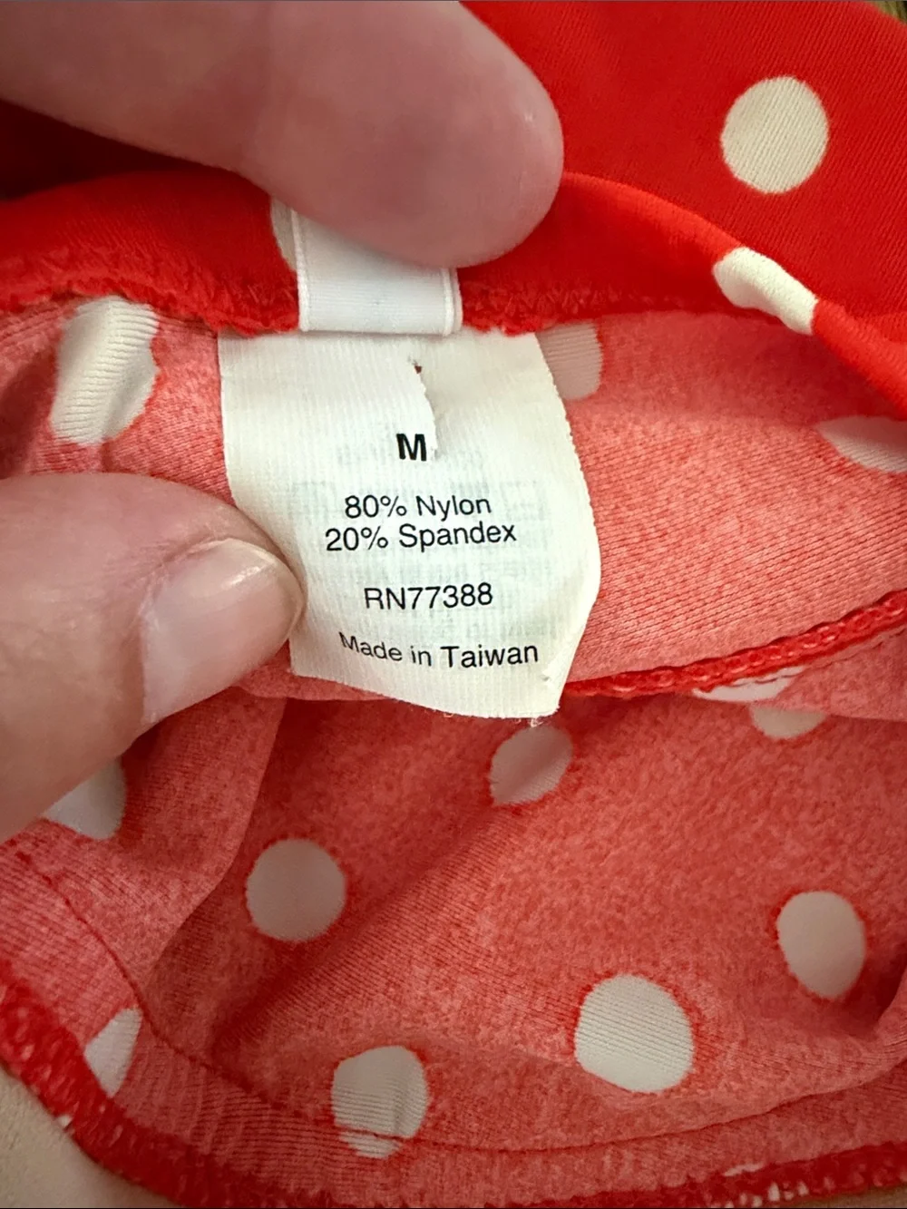 J. Crew Red and White Polka Dot Tankini Set